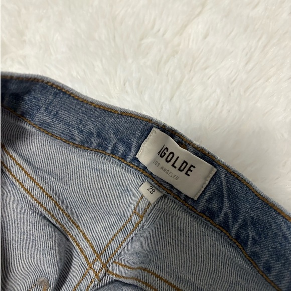 Agolde Riley High Rise Straight Crop in Whiplash 28 - Picture 4 of 6